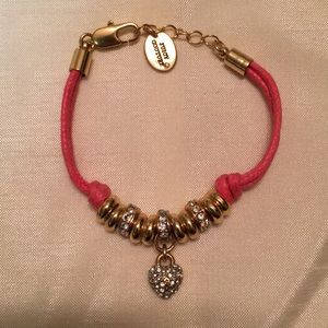 Juicy Couture heart pink and gold bracket